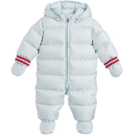 babys gucci|Gucci baby snowsuit.